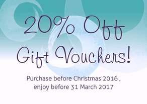 20% off Gift Voucher offer for Shiatsu at the Healthy Life Centre and Santosa